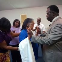 Congregation in prayer